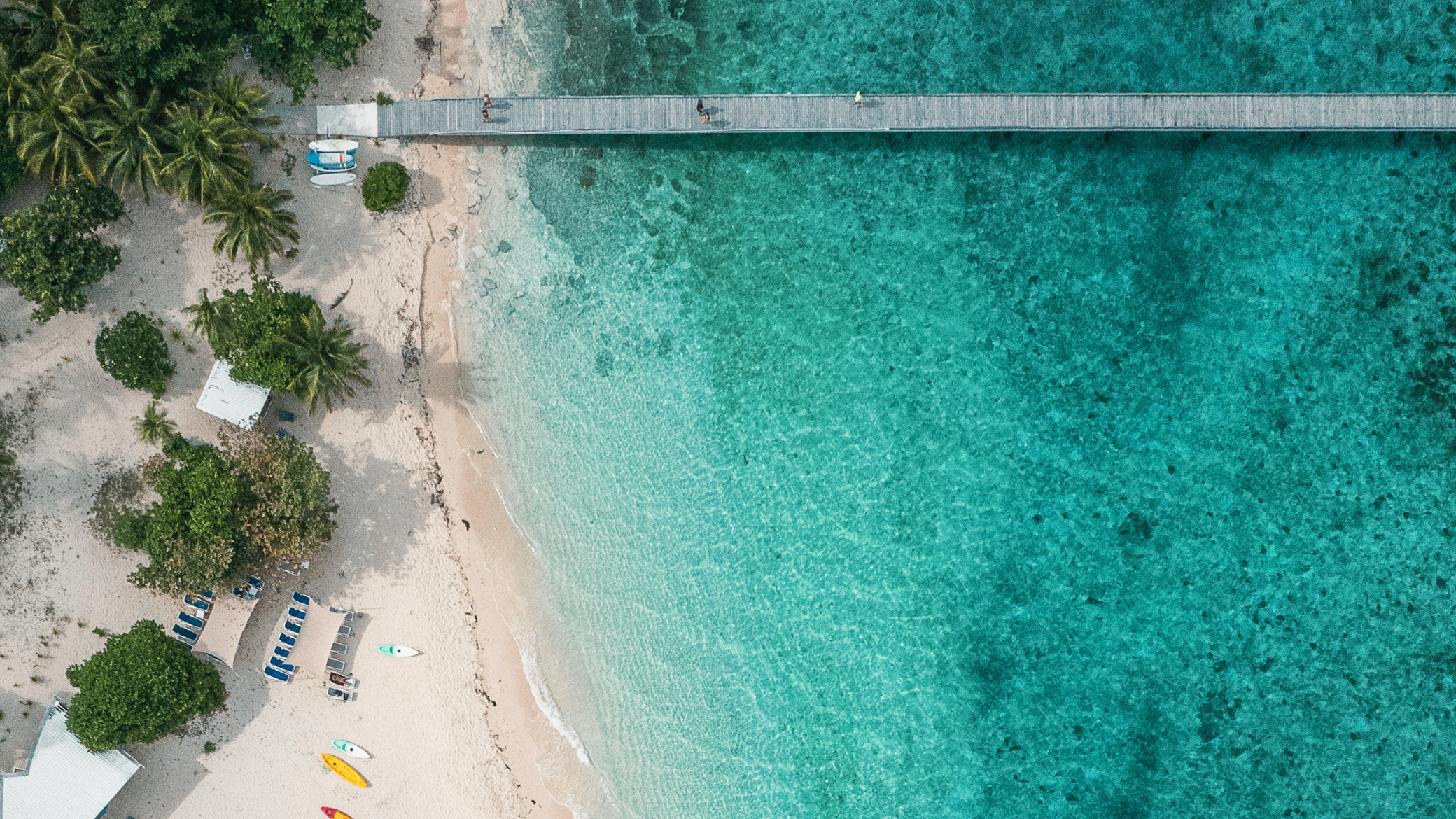 Luxury — aerial turquoise resort